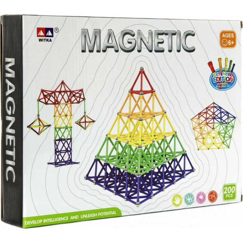 Magnetická stavebnice 200ks