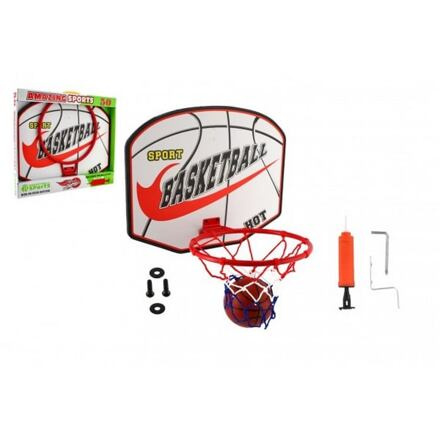 Basketbalový koš a míč s pumpičkou