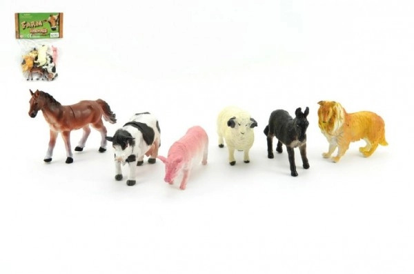Teddies Zvířátka farma plast 6 ks 16x25x4,5 cm