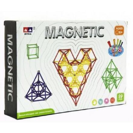 Teddies Magnetická stavebnice 99 ks