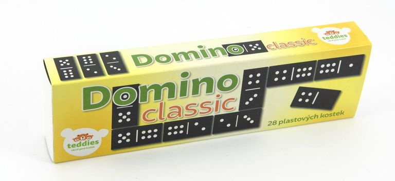 Domino Classic 28ks společenská hra plast v krabičce 21x6x3cm