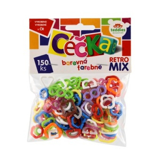 Teddies Céčka barevná 150 ks retro mix plast v sáčku
