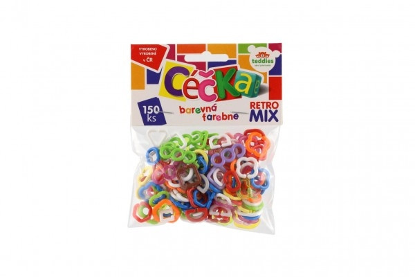 Teddies Céčka barevná 150 ks retro mix plast v sáčku