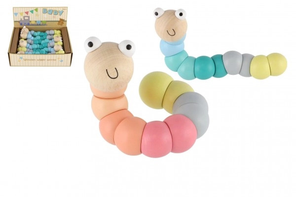 Teddies kloubové zvířátko housenka růžová