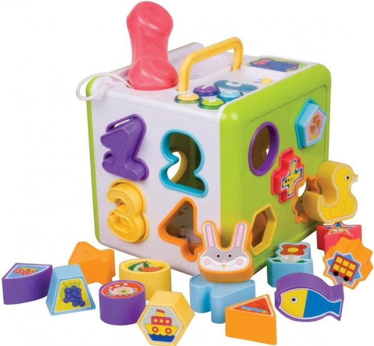 Teddies Vkládačka telefon kostka 18ks