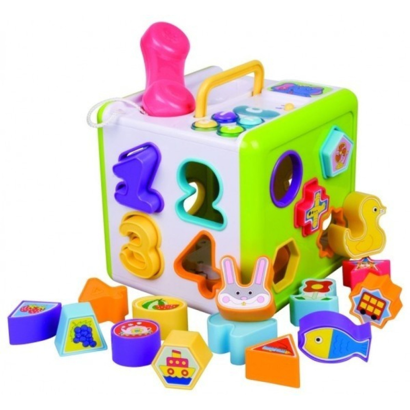 Teddies Vkládačka telefon kostka 18ks