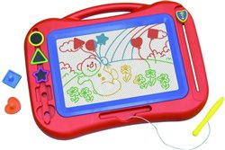 Magnetická tabulka barevná   razítka 5ks plast 43x30cm v krabici