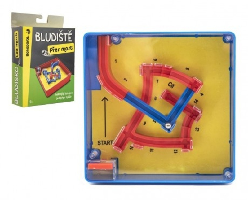 Teddies Bludiště hlavolam Přes most plast balanční hra