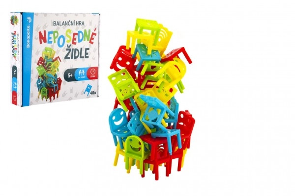 Teddies Neposedné židle 40 ks balanční společenská hra