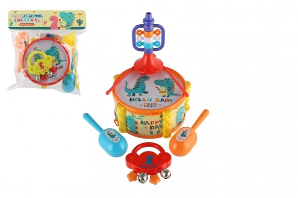 Teddies Hudební nástroje sada plast 5ks v krabici 2 barvy