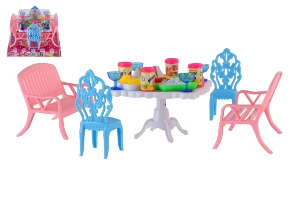 Teddies Nábytek pro plast 4 barvy v blistru 14x11x16cm