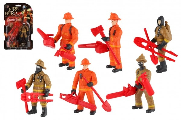Teddies hasič 10cm s doplňky mix druhů