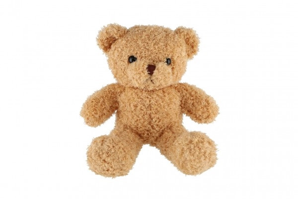 Teddies Medvěd/medvídek látkový béžový kudrnatý 30 cm