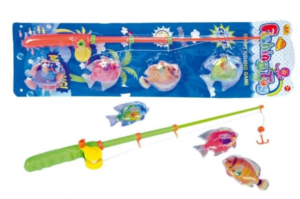 Teddies Hra ryby rybář magnetické plast plast 44 cm asst 2 barvy na kartě