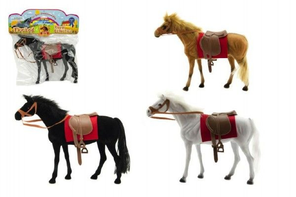 Teddies Kůň fliška 28cm asst 3 barvy v sáčku