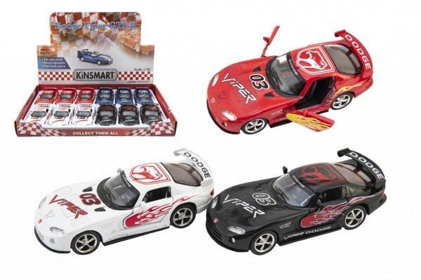 Kinsmart Auto Dodge Viper GTS-R 12,5cm kov/plast na zpětné natažení 1:36