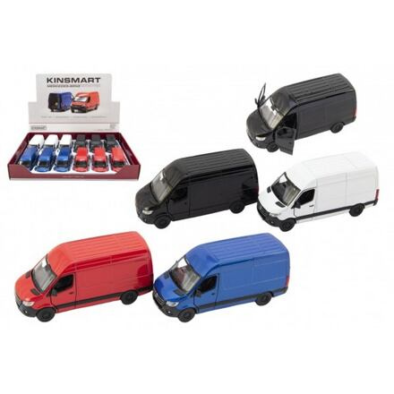 Kinsmart Auto/dodávka Mercedes-Benz Sprinter kov/plast 12,5 cm na zpětné natažení 1:48
