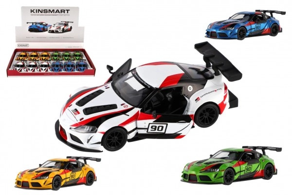Teddies Auto Kinsmart Toyota GR Supra Racing kov 13 cm na zpětné natažení