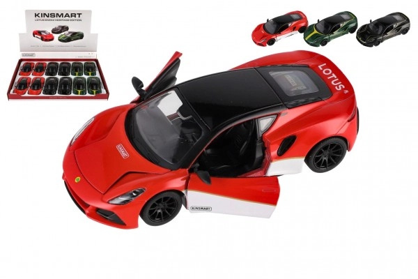 Kinsmart Auto Lotus Emira kov/plast 12,5cm 3 barvy na zpětné natažení 1:38