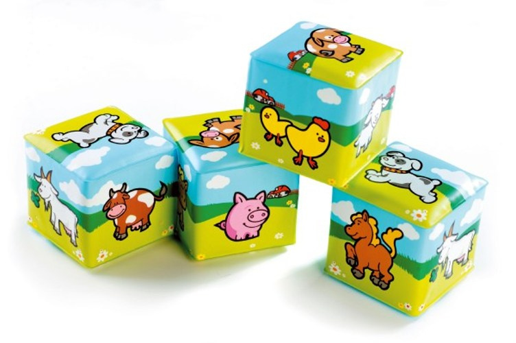 Teddies kostka moje první zvířátka 7 x 7 cm 4 ks v sáčku