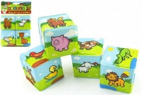 Teddies kostka moje první zvířátka 7 x 7 cm 4 ks v sáčku