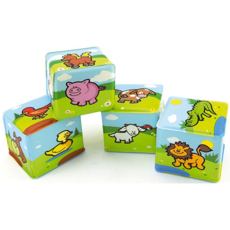 Teddies kostka moje první zvířátka 7 x 7 cm 4 ks v sáčku