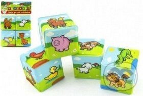 Teddies kostka moje první zvířátka 7 x 7 cm 4 ks v sáčku