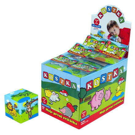 Teddies kostka moje první zvířátka 7 x 7 cm 4 ks v sáčku