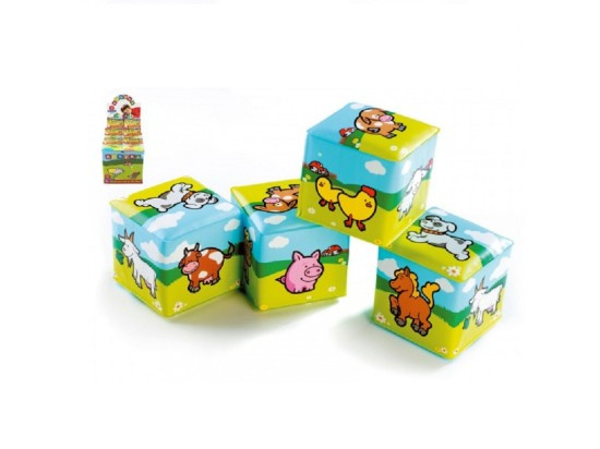 Teddies kostka moje první zvířátka 7 x 7 cm 4 ks v sáčku