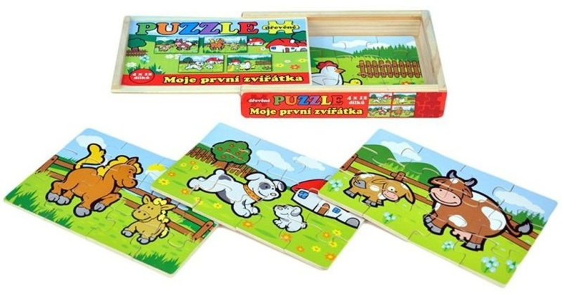Teddies 00512010 PUZZLE Moje první zvířátka 18 dílků