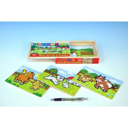 Teddies 00512010 PUZZLE Moje první zvířátka 18 dílků