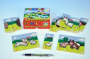 Teddies 00512010 PUZZLE Moje první zvířátka 18 dílků