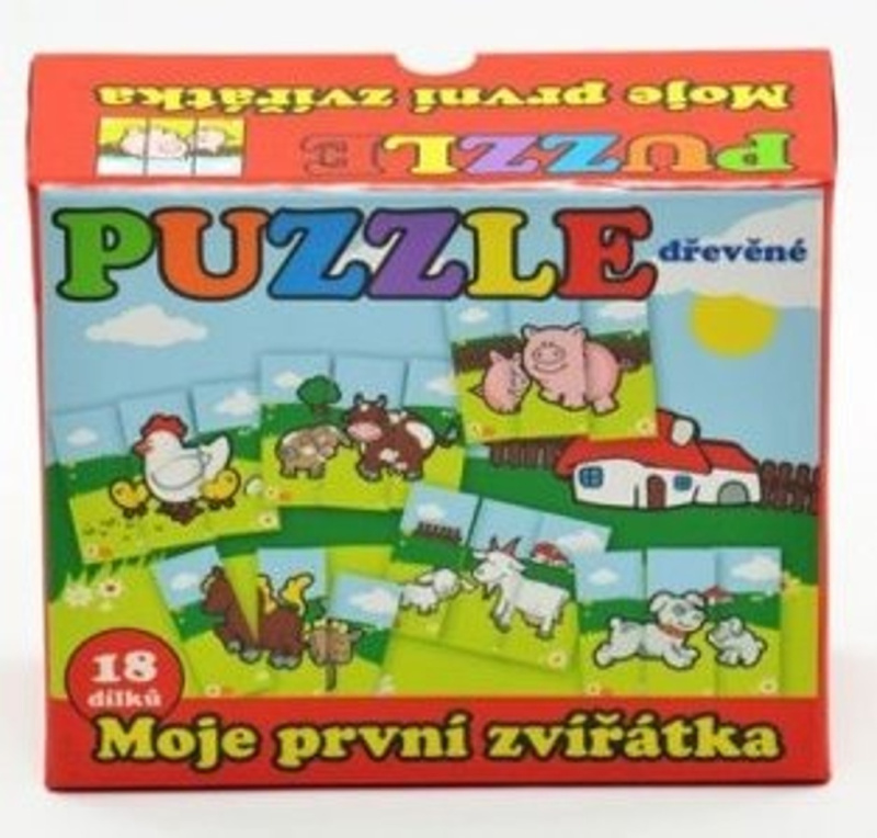 Teddies 00512010 PUZZLE Moje první zvířátka 18 dílků