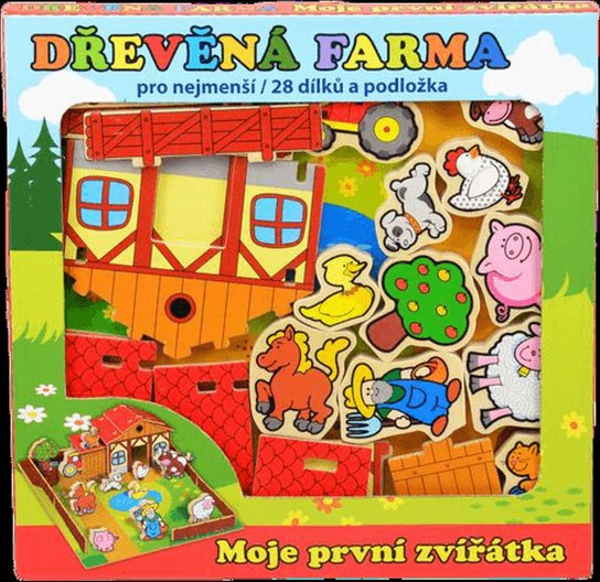 3D dřevěná farma Moje první zvířátka - 28 dílků