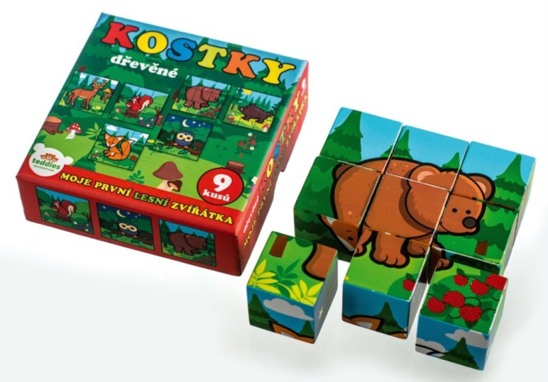 Teddies kostky kubus Moje první lesní zvířátka