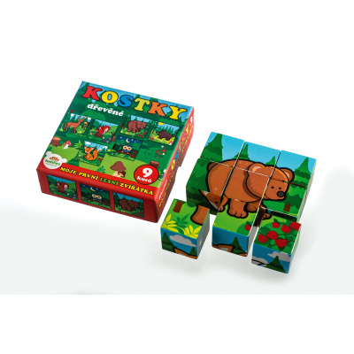 Teddies kostky kubus Moje první lesní zvířátka