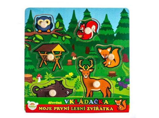 Teddies vkládačka Moje první lesní zvířátka 6 ks