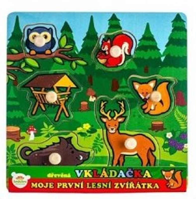 Teddies vkládačka Moje první lesní zvířátka 6 ks