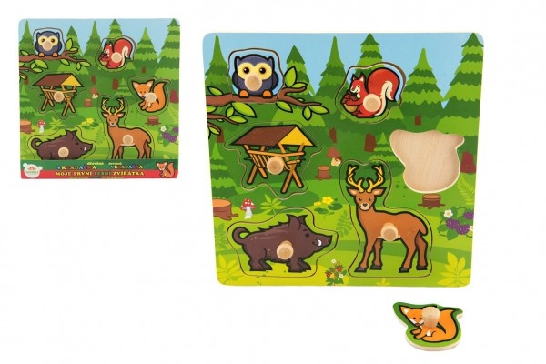 Teddies vkládačka Moje první lesní zvířátka 6 ks