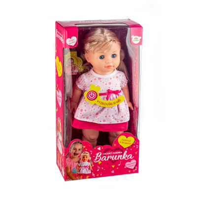 Teddies Panenka Barunka chodící a zpívající plast 42 cm na baterie se zvukem 21x44x11 cm