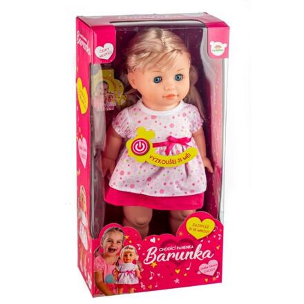 Teddies Panenka Barunka chodící a zpívající plast 42 cm na baterie se zvukem 21x44x11 cm