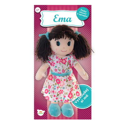 Teddies Panenka Ema hadrová plyš 40 cm česky mluvící a zpívající