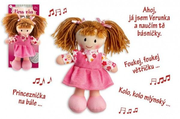 Teddies Panenka Verunka česky mluvící 20 cm