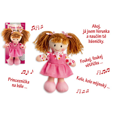 Teddies Panenka Verunka česky mluvící 20 cm
