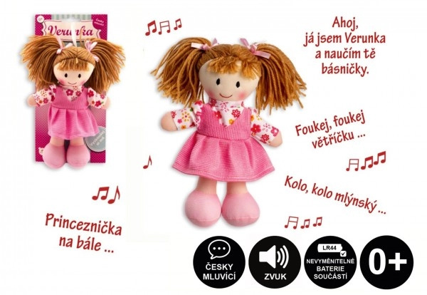 Teddies Panenka Verunka česky mluvící 20 cm
