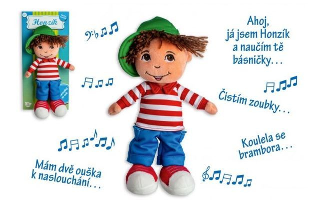 Teddies kluk Honzík hadrový česky mluvící na kartě 30 cm