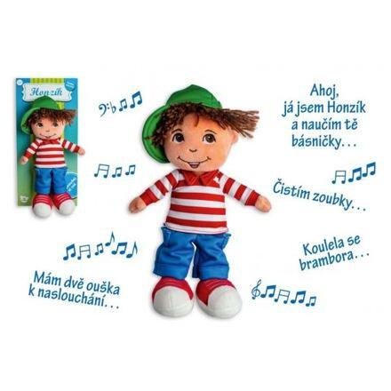 Teddies kluk Honzík hadrový česky mluvící na kartě 30 cm