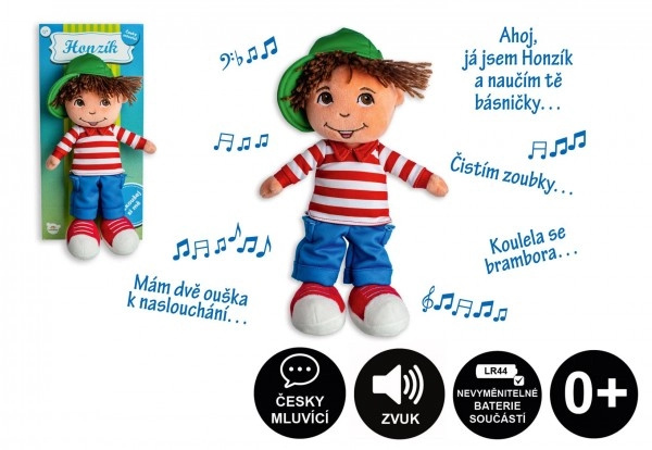 Teddies kluk Honzík hadrový česky mluvící na kartě 30 cm