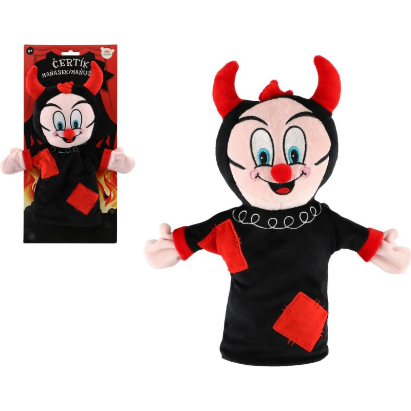 Teddies Čertík maňásek na ruku 30 cm
