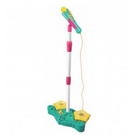 Teddies Mikrofon karaoke plast na baterie se světlem se zvukem v krabici 38x26x8cm
